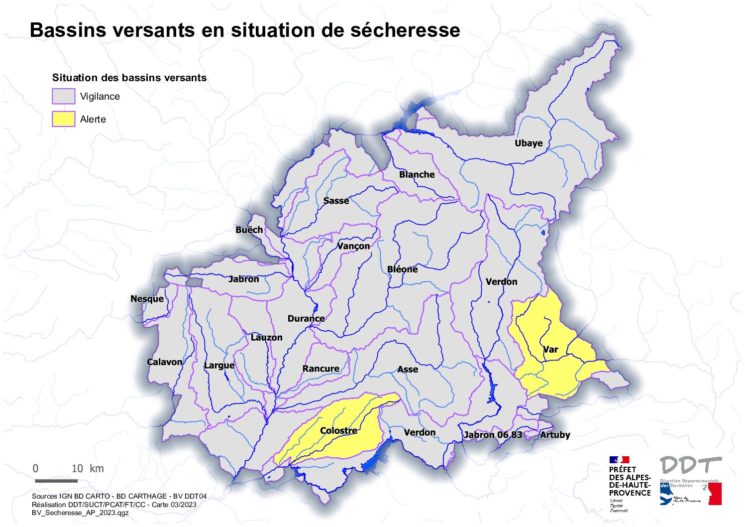VIGILANCE SECHERESSE POUR LE DEPARTEMENT