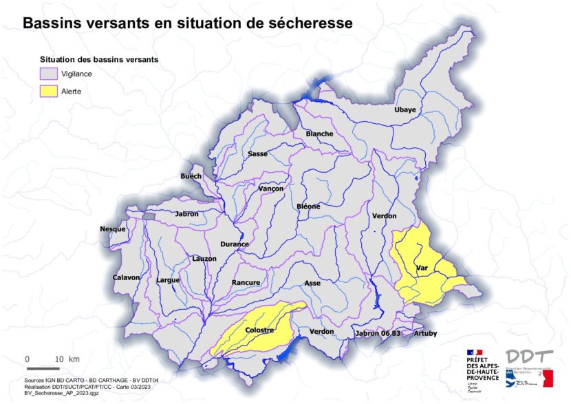 VIGILANCE SECHERESSE POUR LE DEPARTEMENT