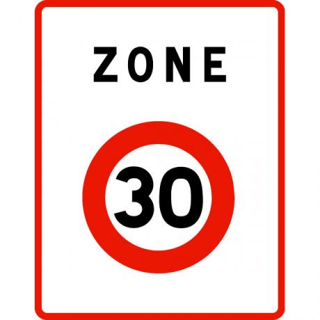 Circulation réglementée par une zone 30km/h pour le village