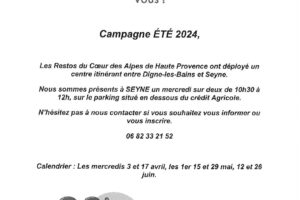CAMPAGNE DES RESTOS DU COEUR ETE 2024