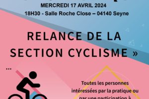 Réunion Publique Relance Section cyclisme